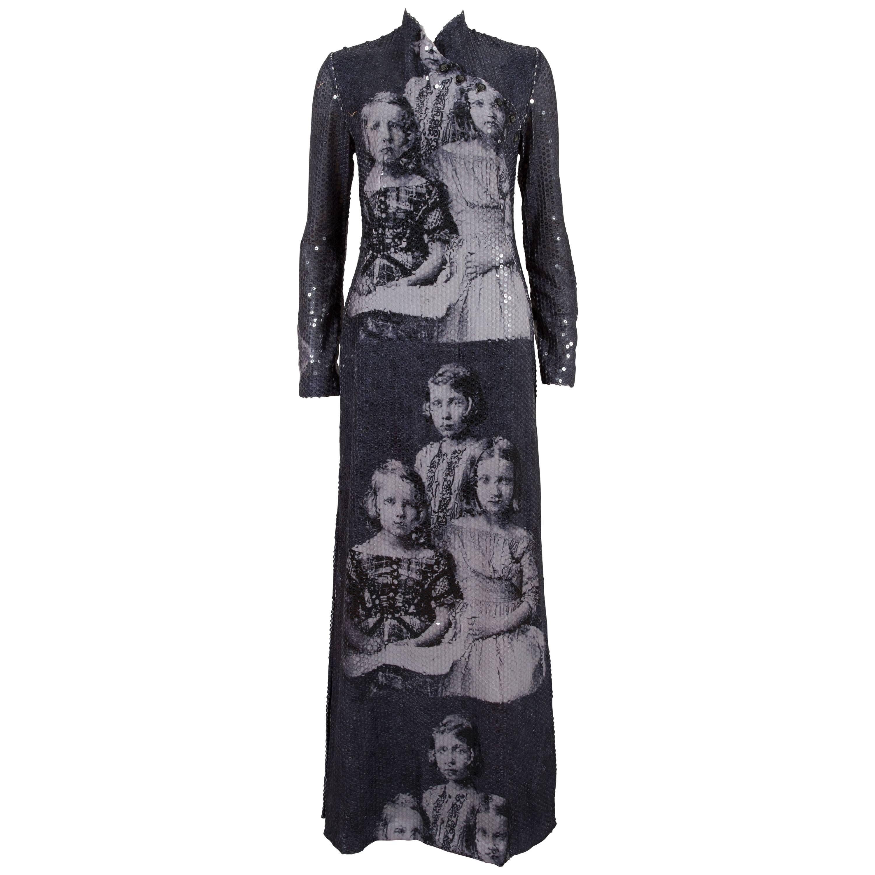 Alexander McQueen sequinned cheongsam-style evening dress, C. 1998