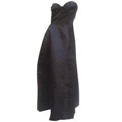 Dior Demi-Couture New York Black Silk Gown 1950s 1