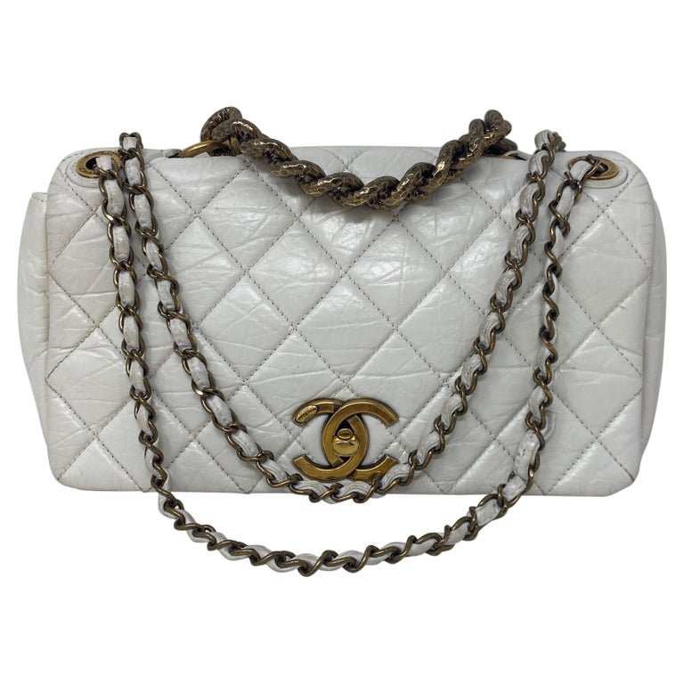 Pre-owned Chanel 2012 Pondicherry Flap Shoulder Bag In Gold