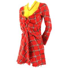 Junya Watanabe AD 2001 Vinyl, Wool and Silk Runway Dress 10
