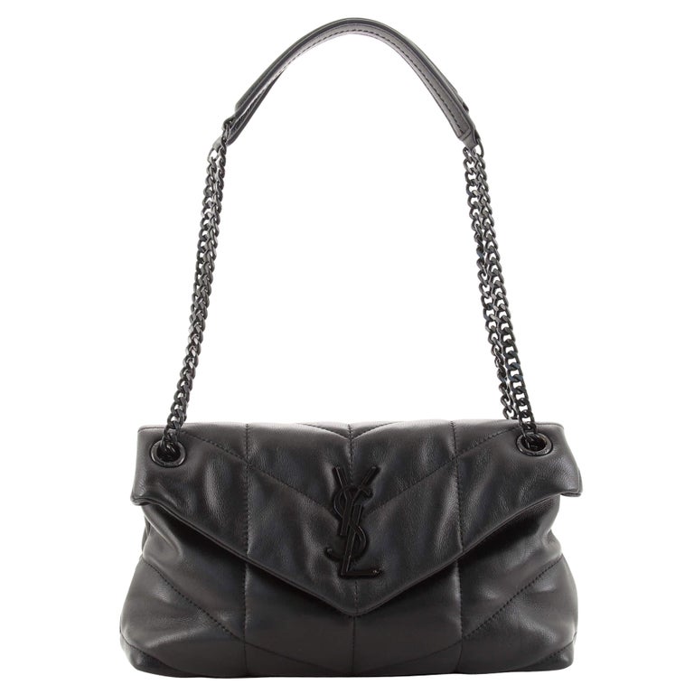 Saint Laurent LouLou Puffer Shoulder Bag Quilted Leather Small For Sale at 1stDibs