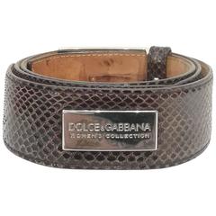Dolce & Gabbana Brown python skin Belt