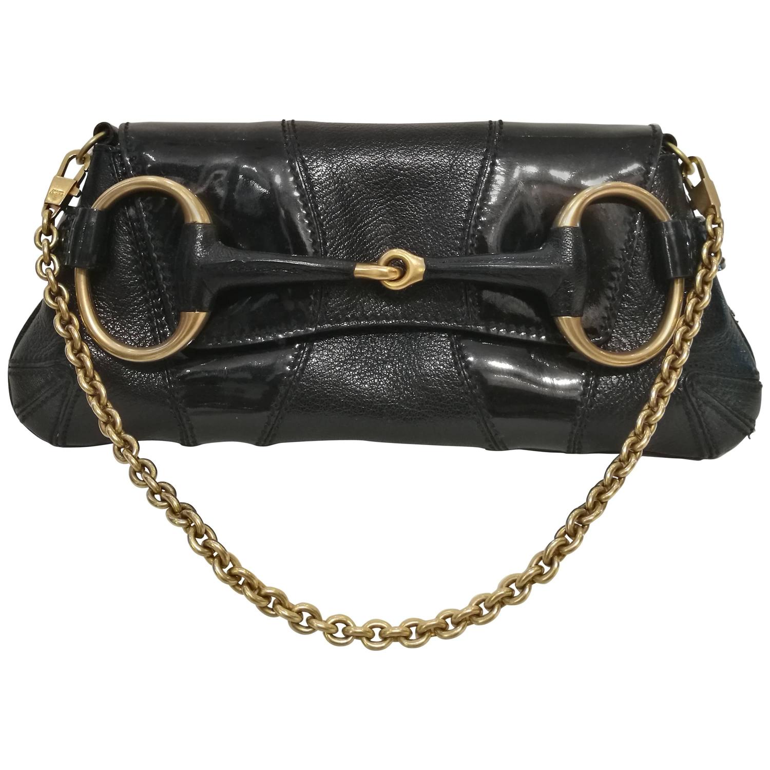 Gucci Horsebit Black Leather bag by Tom Ford at 1stdibs