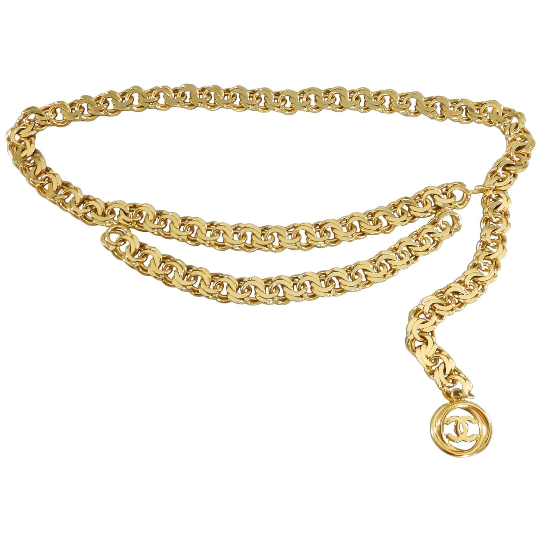 Chanel Vintage Spring 1987 Gold Chain Belt