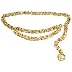 Chanel Vintage Spring 1987 Gold Chain Belt
