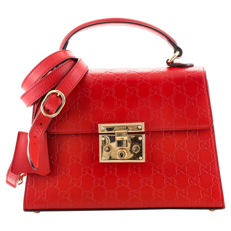 Gucci Padlock Top Handle Bag Guccissima Leather Small For Sale at 1stDibs
