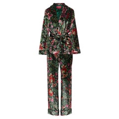 NEW F.R.S For Restless Sleepers FRS Floral Silk Velvet Evening Tuxedo Suit L