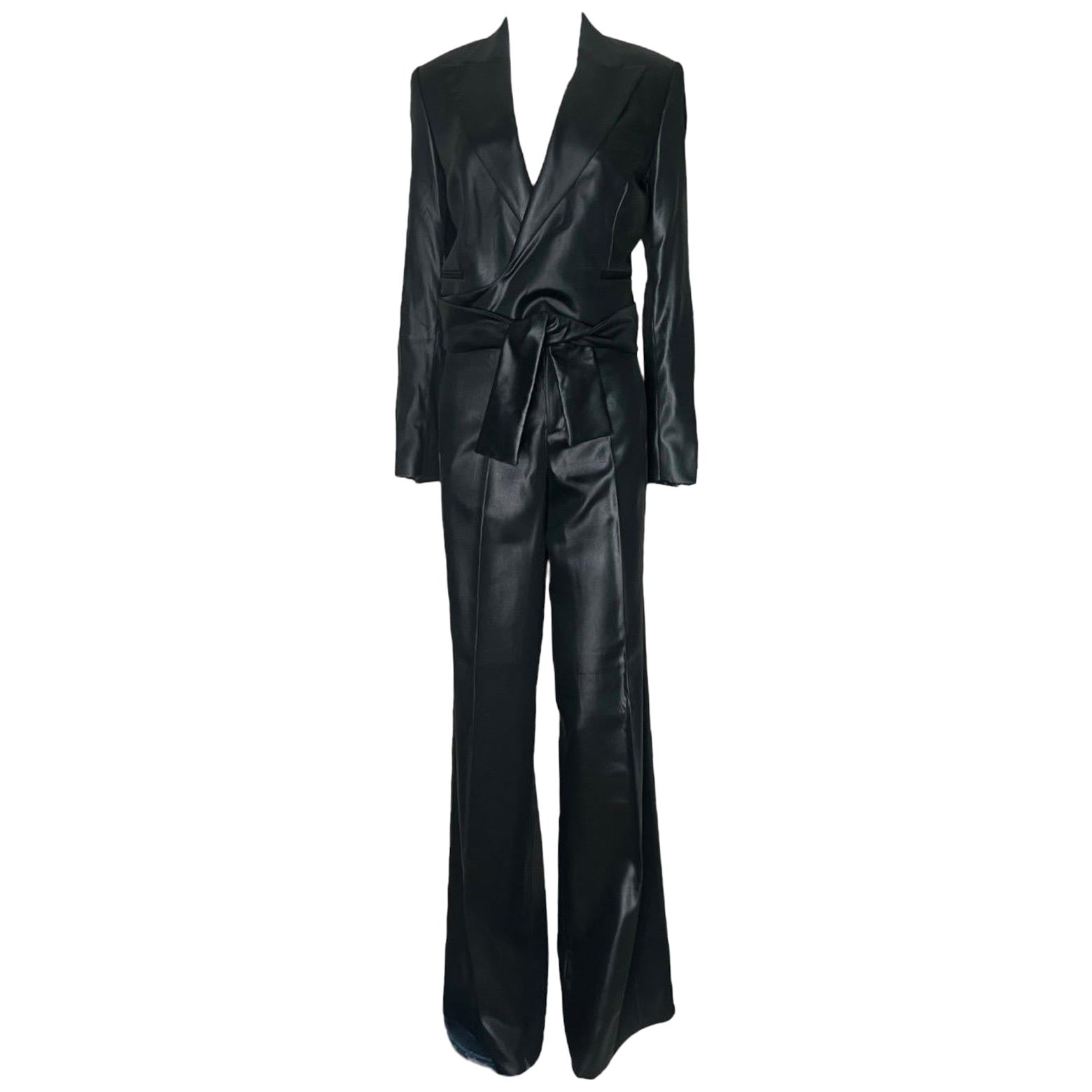 1970's Gucci Leather-Suede Military Cropped-Jacket Pants Suit at ...