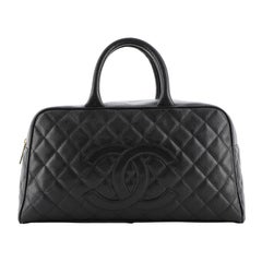 Chanel Timeless CC Bowler Bag Quilted Caviar Large