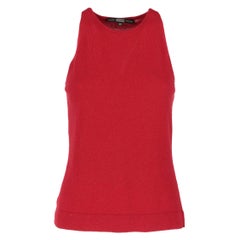 1990s Gianfranco Ferré Red Cashmere Knitted Vest