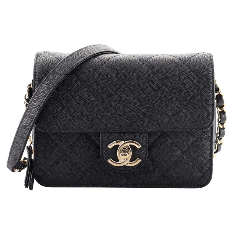 Chanel Like a Wallet Flap Bag Quilted Caviar Mini For Sale at 1stDibs