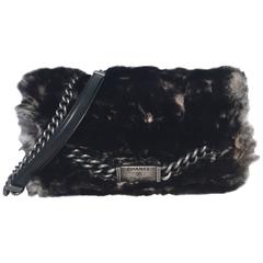 RARE Chanel Chinchilla Fur Classic Flap Shoulder Bag 8