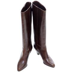 1970s Gucci Vintage Boots Leather Italy Size 39 