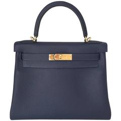 NEW Kelly 28 Blue Nuit Togo GHW! shipping inclu