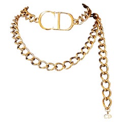 FW 2000 Dior By John Galliano CD Logo Chain Belt/Necklace