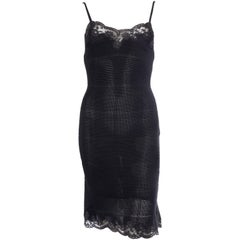 John Galliano Knit and Lace Slip Dress with Sweater