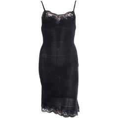 John Galliano Knit and Lace Slip Dress with Sweater 1