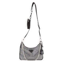 Prada Re-Edition 2005 Shoulder Bag Crystal Embellished Satin Small