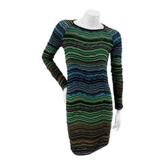 Missoni - Robe à manches longues en maille ondulée