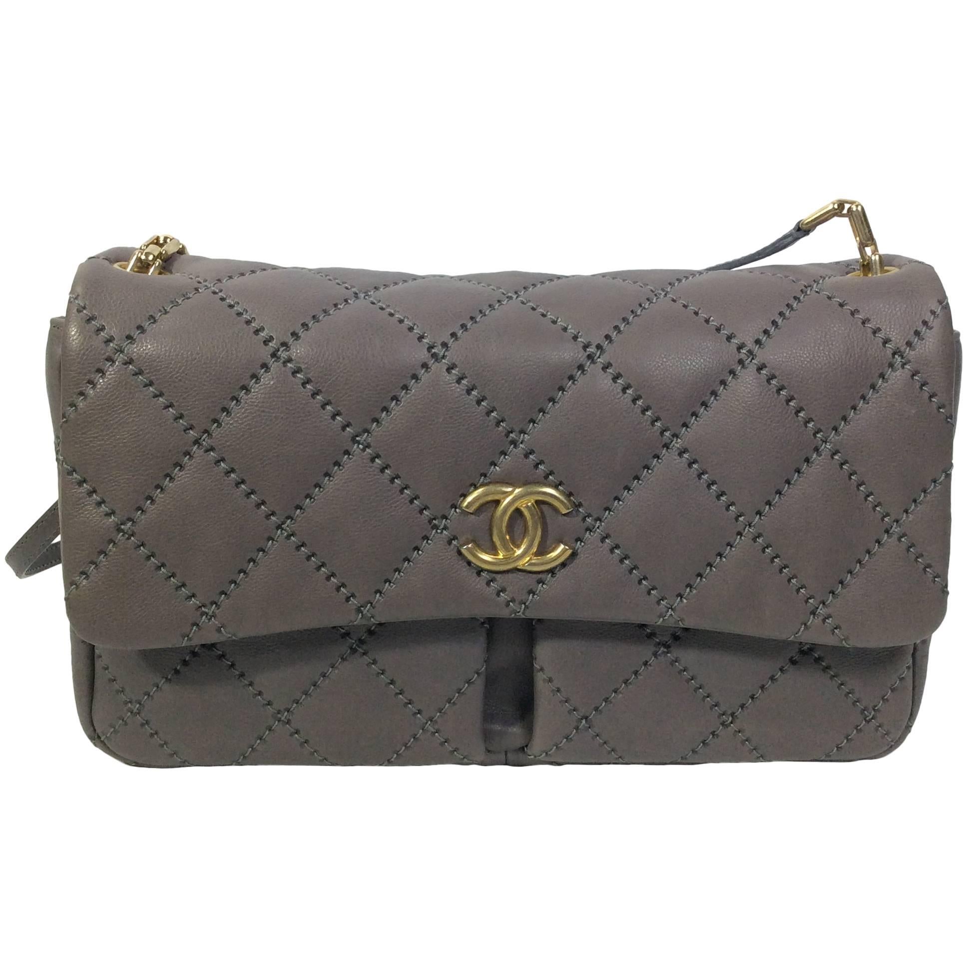 Chanel 2011 Collection Grey Flap with Gold Hardware