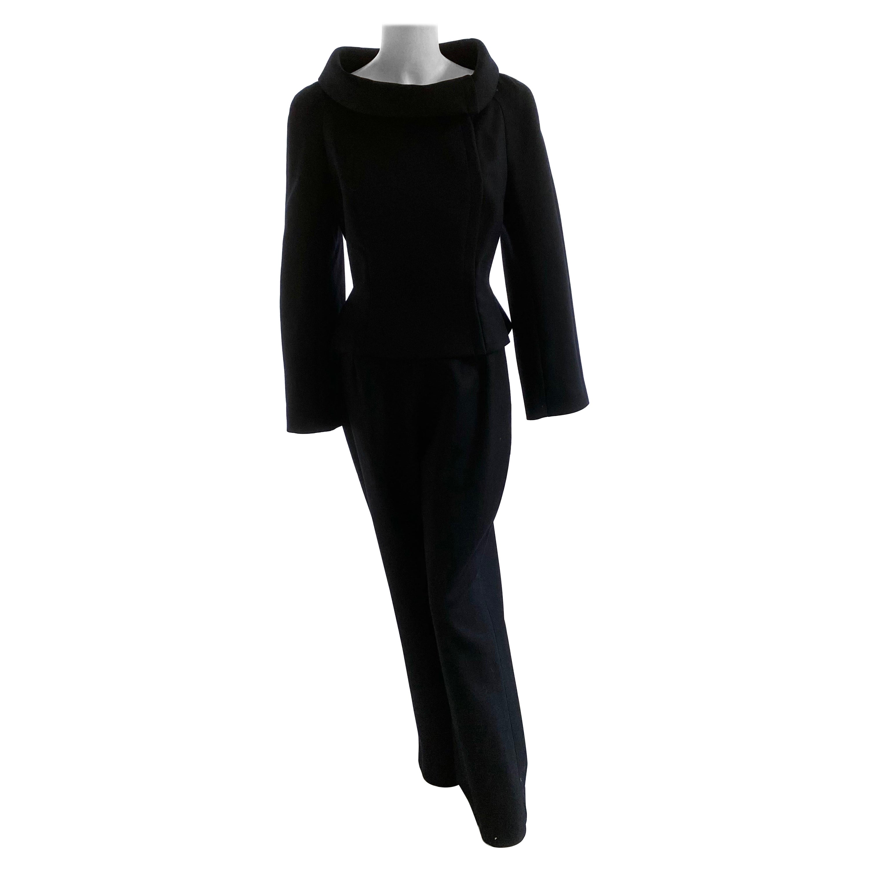 Thierry Mugler 2000 A/W Cowl Neck Runway Suit 