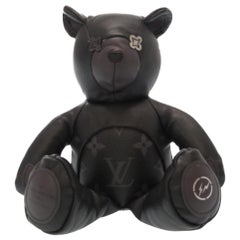 Louis Vuitton NEW Limited Edition Black Leather Toy Novelty Teddy Bear in Box