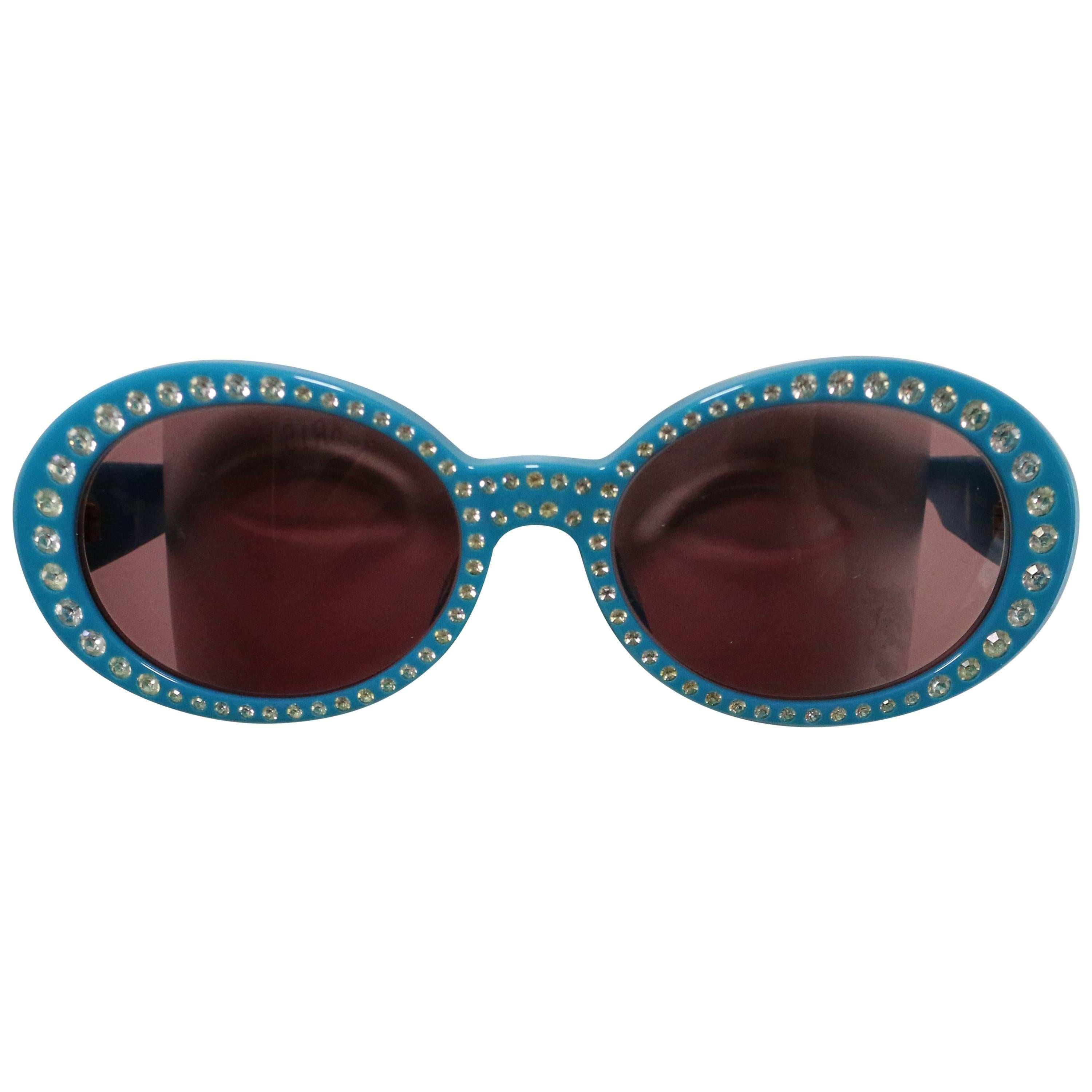 Vintage Chanel Sunglasses With Rhinestones - For Sale on 1stDibs