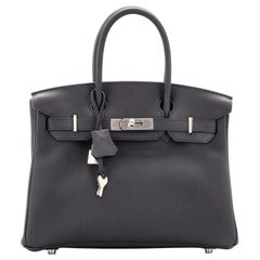 Hermes 3-in-1 Birkin Handbag Black Togo and Swift with Toile and Palladiu
