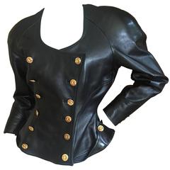 Jean-Claude Jitrois 1987 Schwarze Lederjacke