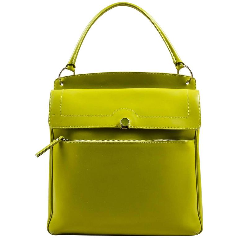 Vintage Furla Bright Green Leather Top Handle Flap Bag For Sale at 1stDibs  | furla vintage bag, vintage furla bags, furla vintage tote bag