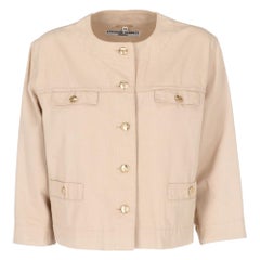 Vintage 1990s Katharine Hamnett Cotton Beige Jacket