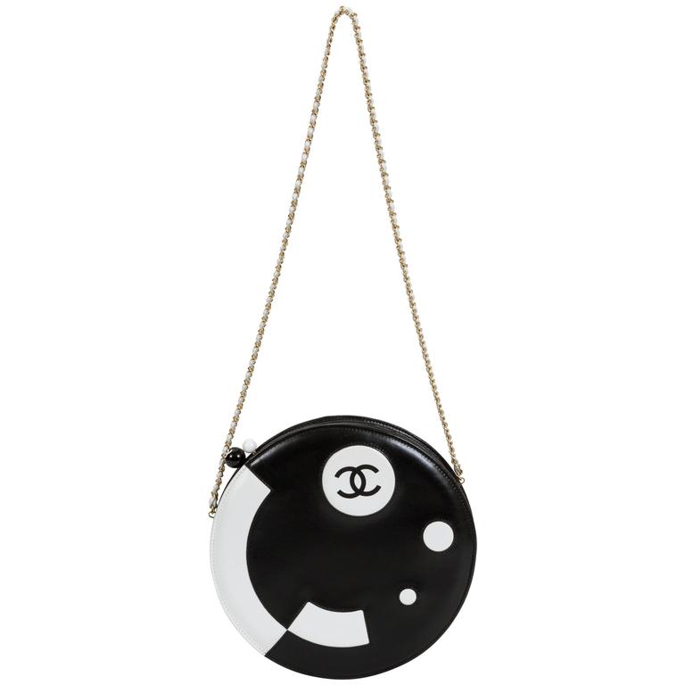 chanel black white bag