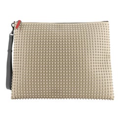 Christian Louboutin Peter Pouch Spiked Leather Medium