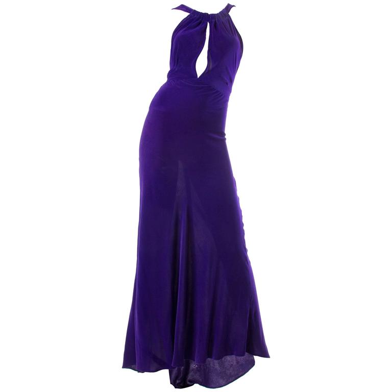 1930s Reversible Bias Cut Silk Gown main image 1