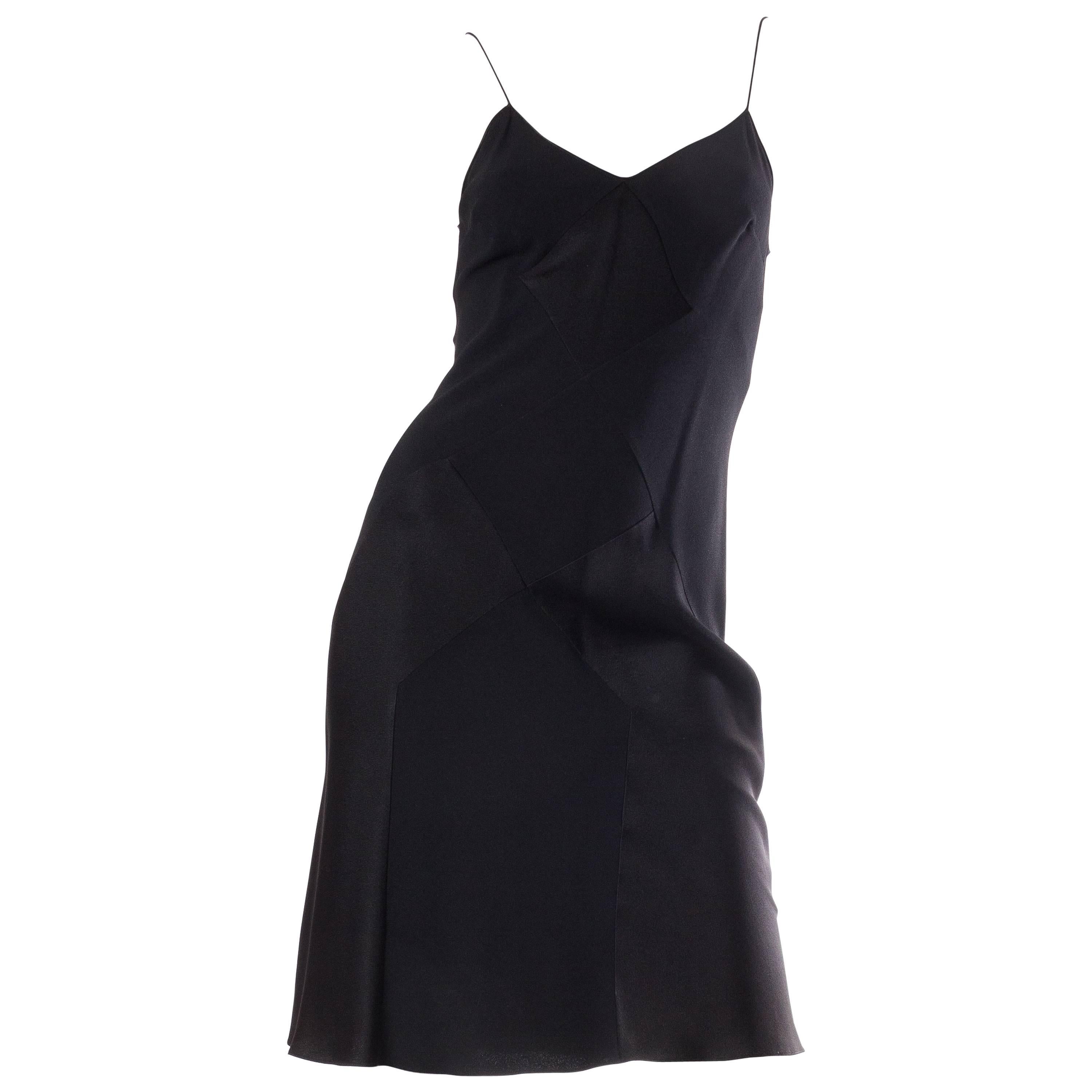 John Galliano Art Deco Seamed Bias Cut Slip Dress