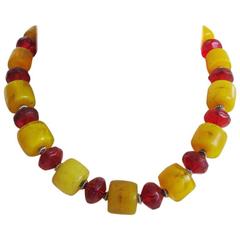 Masha Archer Granada Series Yellow and Red Wreath Necklace 3