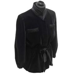 Valentino Boutique Vintage Black Velvet Ladies Jacket