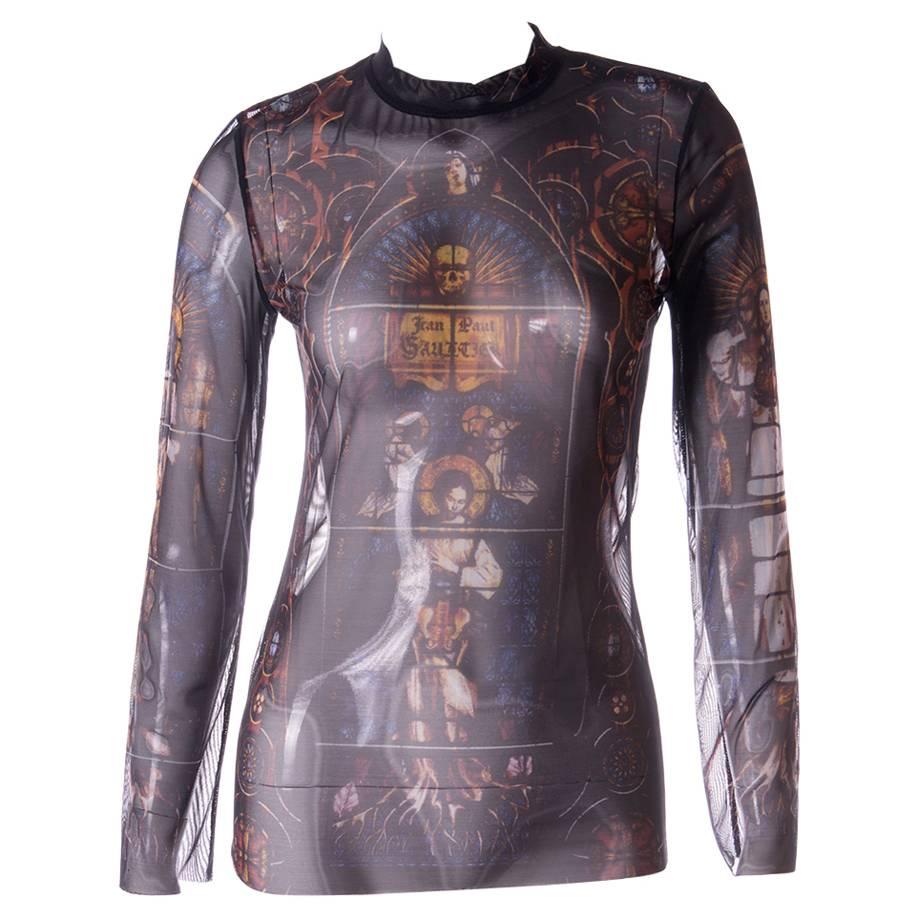 Jean Paul Gaultier Sheer Stained Glass Top