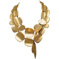Monies Gold Foil Runway Necklace