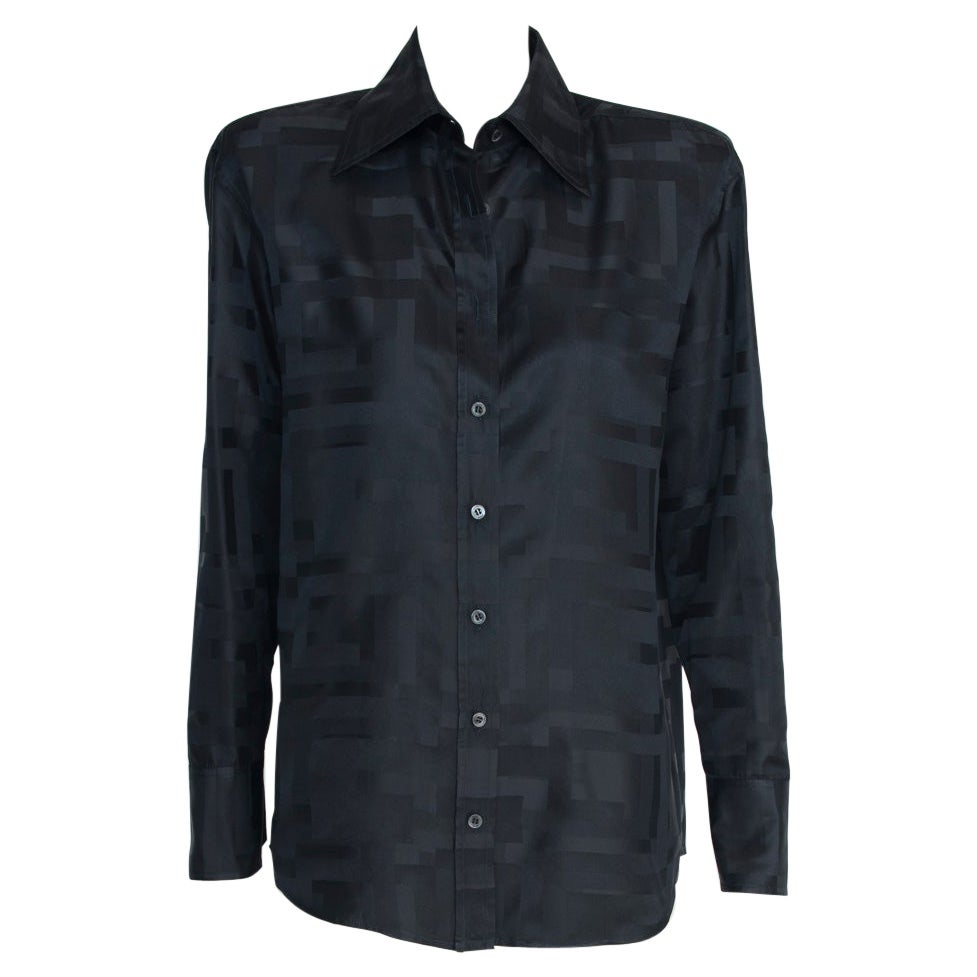 Gucci By Tom Ford Squares GG Logo Silk-Jacquard Shirt, Spring-Summer 1998