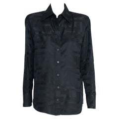 Vintage Gucci By Tom Ford Squares GG Logo Silk-Jacquard Shirt, Spring-Summer 1998