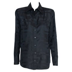 Retro Gucci By Tom Ford Squares GG Logo Silk-Jacquard Shirt, Spring-Summer 1998