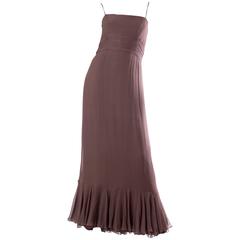 1970s Malcolm Starr Silk Chiffon Ruffled Gown 4