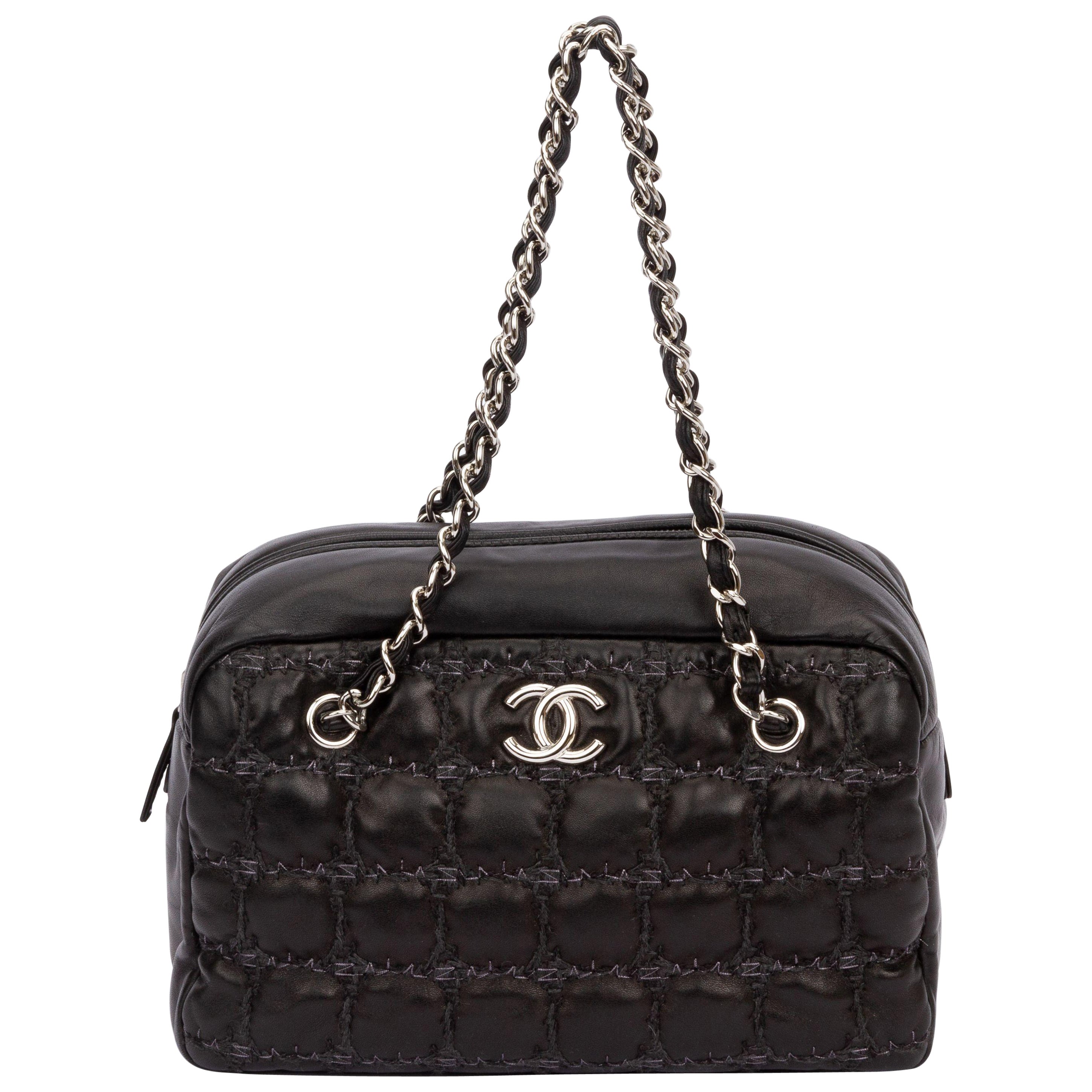 Chanel Ultra Stitch Flap Bag Quilted Calfskin Jumbo at 1stDibs