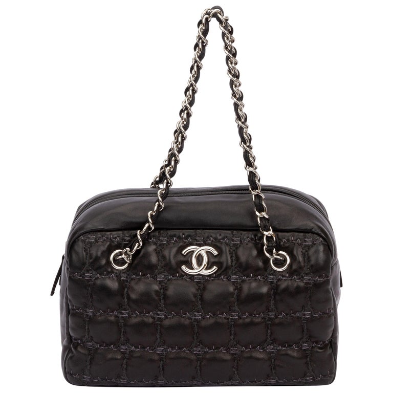 Chanel 2.55/wild Stitch Black Lambskin Tote Bag