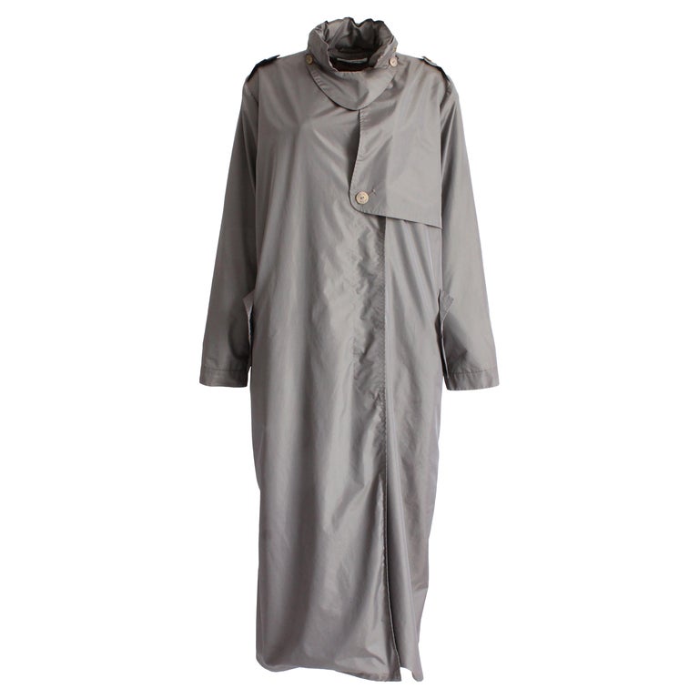 Sonia Rykiel Paris Trench Coat Rain Coat with Hidden Hood Lined Vintage ...
