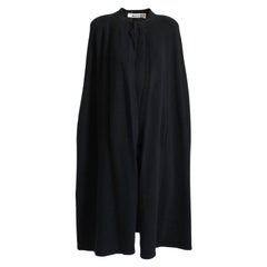 Sonia Rykiel Long Cape Black Lambswool Angora Knit Vintage 1990s 