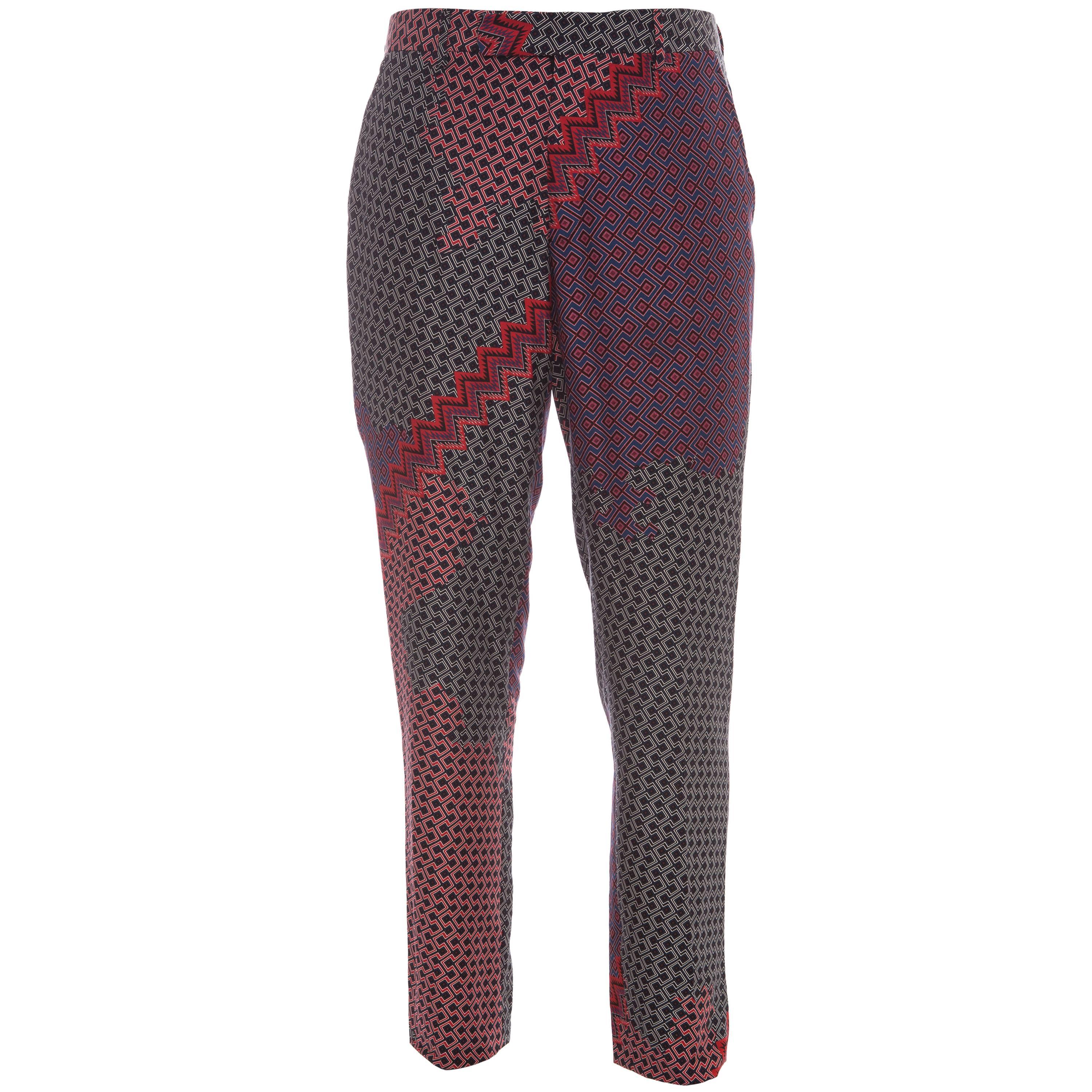 Lanvin Men's Silk Geometric Printed Pants, Spring - Summer 2012 For Sale