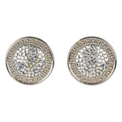Vintage Richard Kerr Silver Crystal Clip Earrings