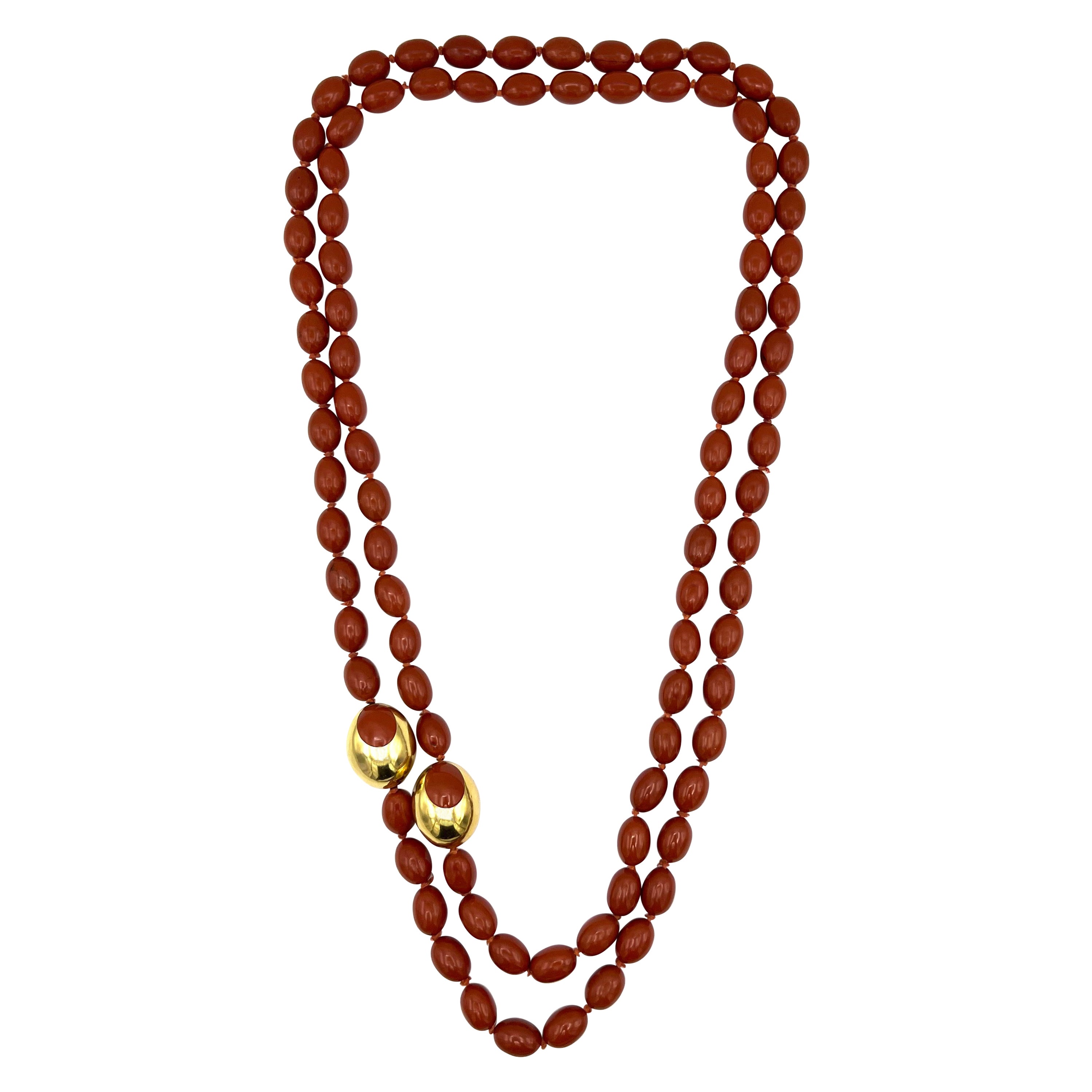 TIFFANY Gold Beads Necklace at 1stDibs tiffany gold bead necklace